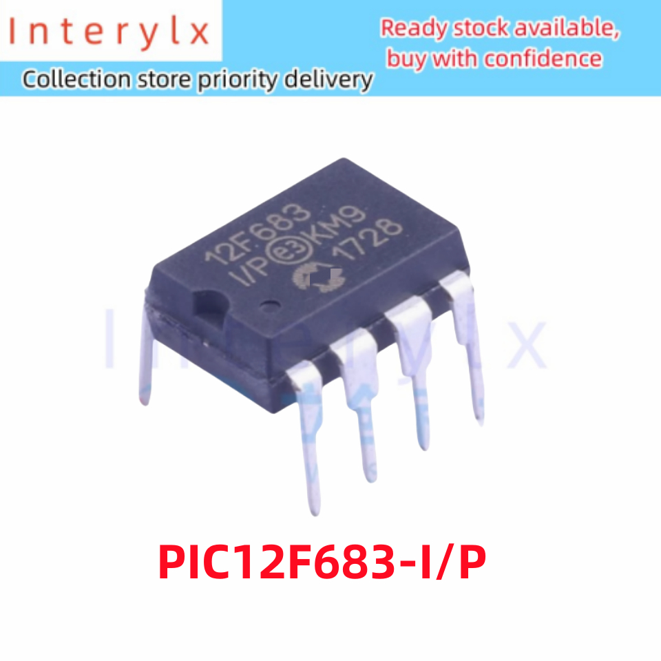 2 ชิ้น/ล็อตยี่ห้อใหม่ PIC12F683-I/SN PIC12F683-I/P In-Line DIP8 SOP-8 Patch PIC12F683-I 8-Bit Microc