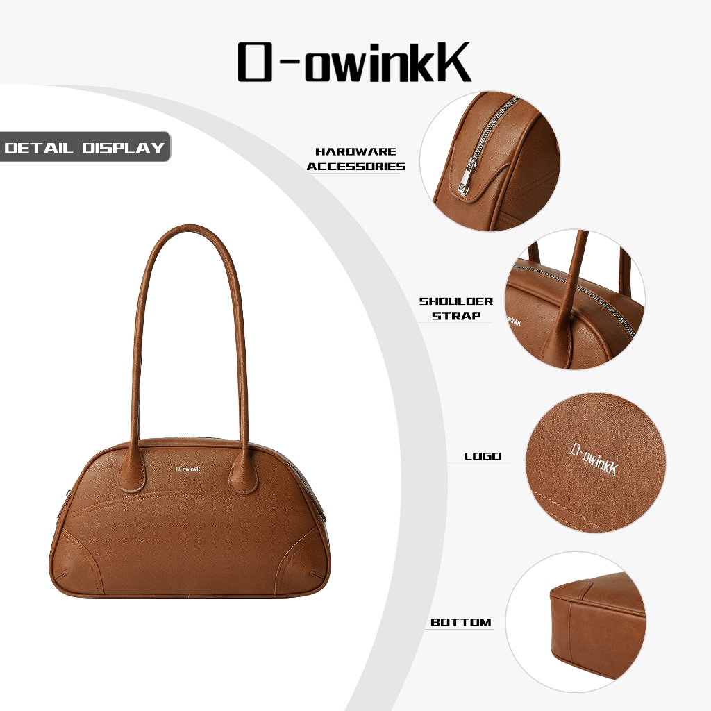 O-owinkK حقيبة بولينغ فينتج PU — صورة 7