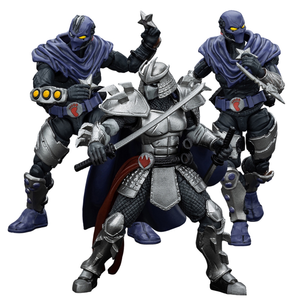HiPlay JOYTOY TMNT-Foot Clan A/B & TMNT-Shredder Action Figure 1/18 Scale