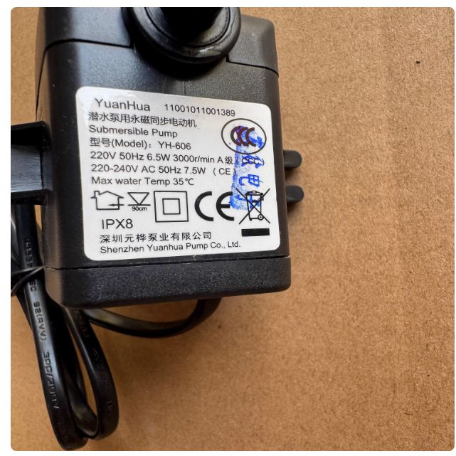 อุปกรณ์เสริม Conditioner Media Air Water Yes-606 พร้อมตัวยึดพัดลมระบายความร้อน Submersible Pump มอเต