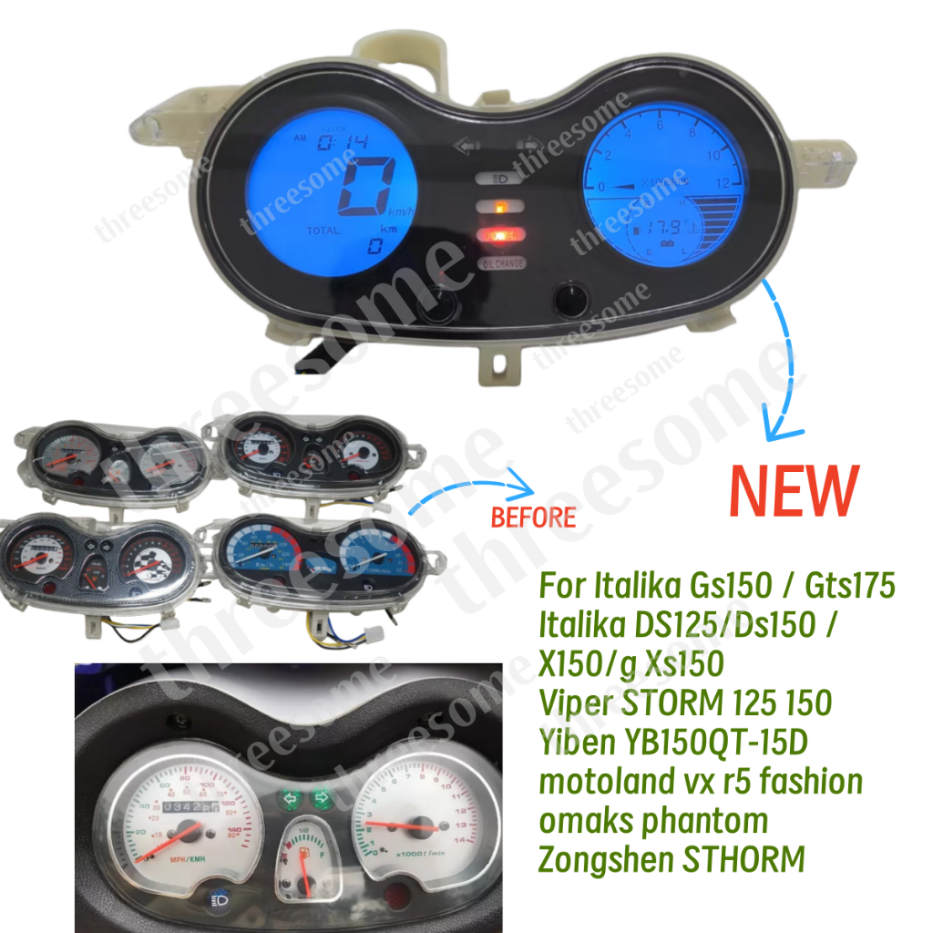 Led รถจักรยานยนต์ Speedometer เครื่องวัดระยะทางสําหรับ Italika Gs150 Gts175 DS125 Ds150 X150 g Xs150