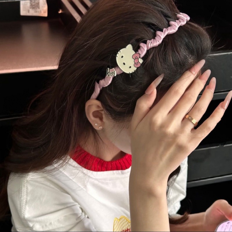 แฟชั่น เกาหลี HelloKitty คลื่นที่คาดผมถักหญิงน่ารักของขวัญวันเกิดนักเรียน