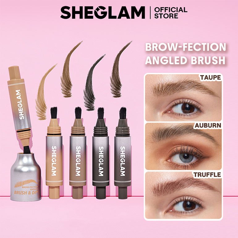 Sheglam Brow-Fection แปรงมุม & Dip-Hair-Like Strokes Liquid Eyebrow Gel ปากกาสีติดทนนานแห้งเร็วธรรมชาติ Shaping Outlining บรรจุคิ้วแต่งหน้า