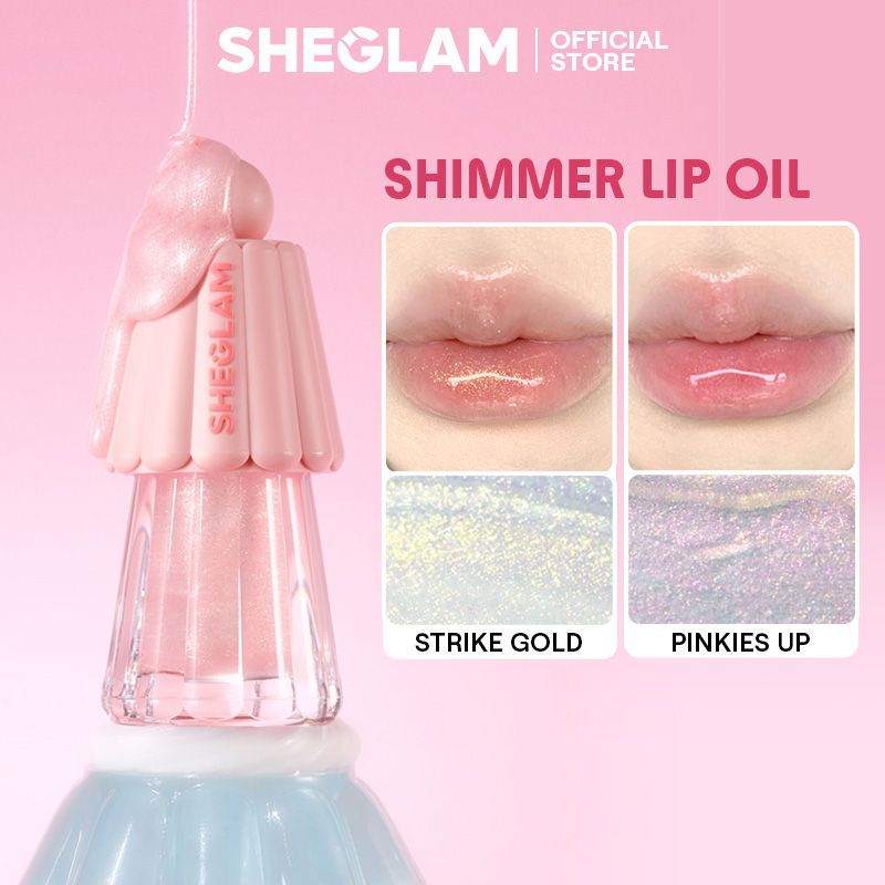 SHEGLAM Jelly Wow Hydrating Lip Oil Shining Glitter Effect Nourishing Lip Mask Care เครื่องสําอางแต่งหน้า