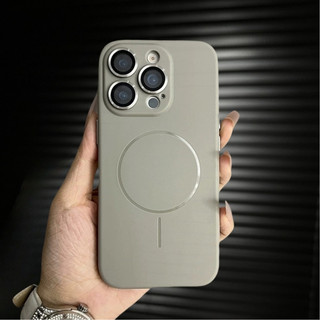 【Camera control buttons/With lens film/Silicone soft case/Built-in flannel/Gray】เคส compatible for iPhone 11 12 13 14 15 16 pro max case