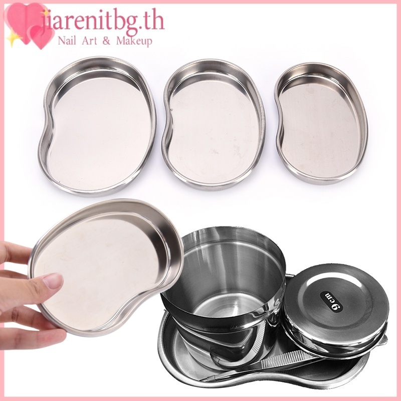 Renbg ถาดสเตนเลส สําหรับสักสปาเล็บ