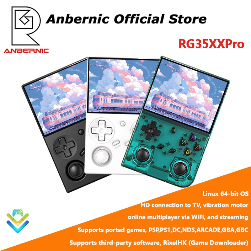 ANBERNIC RG35XXPRO Retro เกมคอนโซล 3.5 นิ้ว Linux 64-bit System H700 quad-core ARM Cortex-A53 รองรับคอนโทรลเลอร์การเชื่อมต่อHD ไปยังทีวี