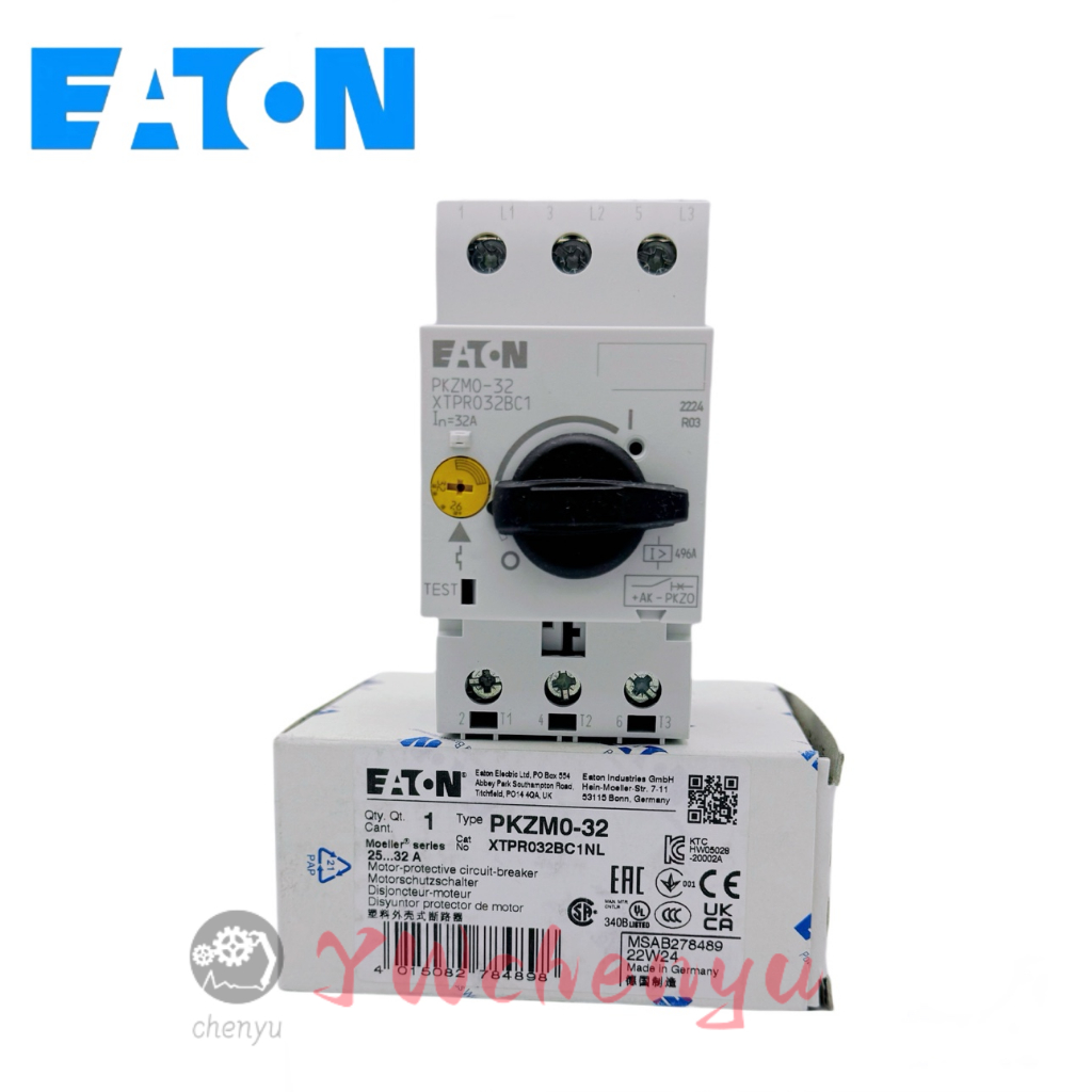 EATON เบรกเกอร์มอเตอร์ PKZM0-0.25 0.63 1 1.6 2.5 4 6.3 10 16 20 25 32