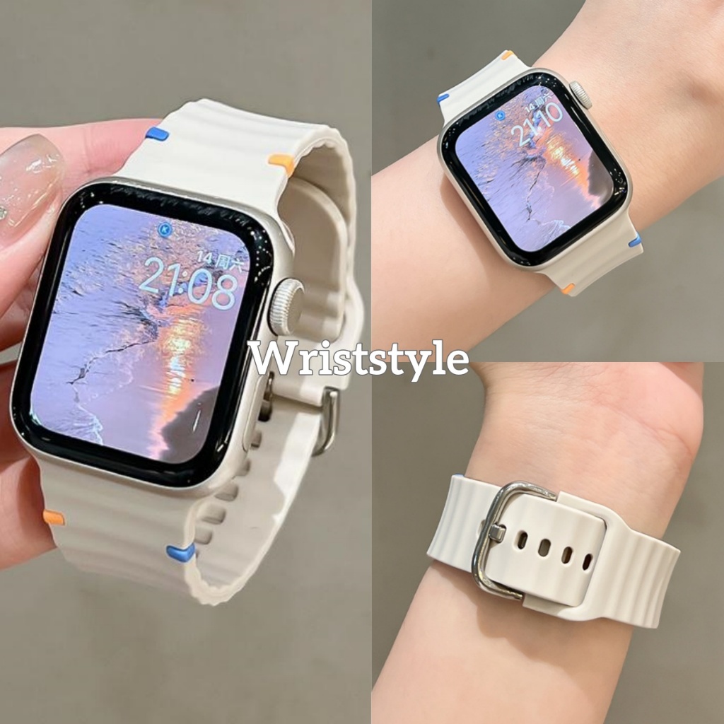 Huawei Watch fit4 สาย ใหม่ breathable wave กีฬาซิลิโคนสําหรับ Huawei Watch Fit3 ยางสร้อยข้อมือสําหรับ Fit4pro อุปกรณ์เสริมกีฬา band