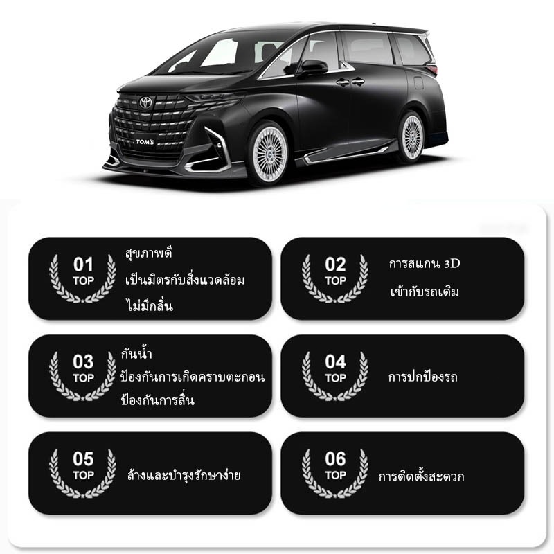 [Panda] พรมปูพื้นรถยนต์ TOYOTA ALPHARD / VELLFIRE [2024 – ปัจจุบัน] พรมรถยนต์ พรม วัสดุ TPE ที่เป็นมิตรต่อสิ่งแวดล้อมทนทานและต่อต้านลื่นลื่น ราคา ถูกที่สุด ดีลบีเคเค แกลเลอรีภาพที่ 5