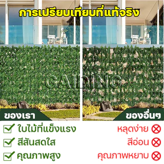 รั้วใบไม้ประดิษฐ์ 1x3เมตร รั้วสวน รั้วต้นไม้ปลอม ถอดออกได้ ประกอบฟรี บ้าน ใบไม้ปลอม