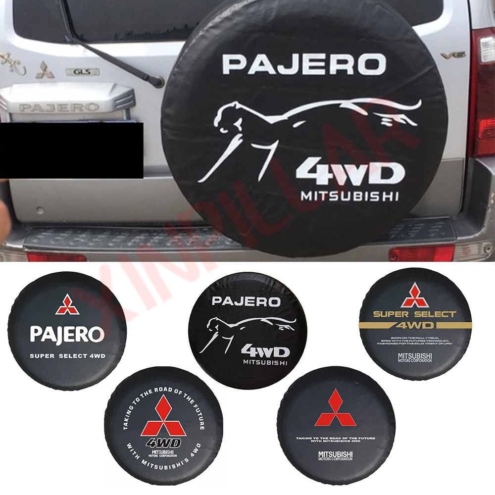 หนา Mitsubishi SUV Jymny RAV4 15-17 นิ้ว PVC หนังยางอะไหล่อะไหล่ Tyre ฝาครอบล้อหลังอะไหล่ Tyre ฝาครอบยางอะไหล่ Tyre ฝาครอบยางอะไหล่