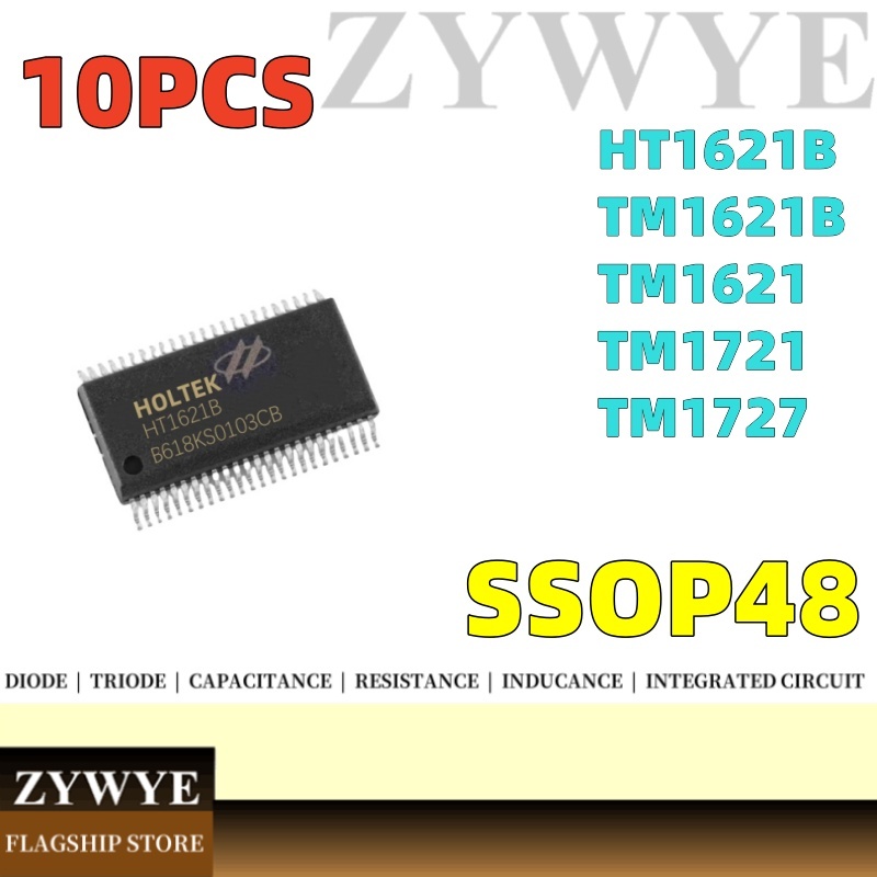 10PCS ยี่ห้อใหม่ HT1621B ชิป HT1621 TM1621 TM1621B TM1721 ตัวเก็บประจุแบบบูรณาการ 1727 TM1729 ชิป SS