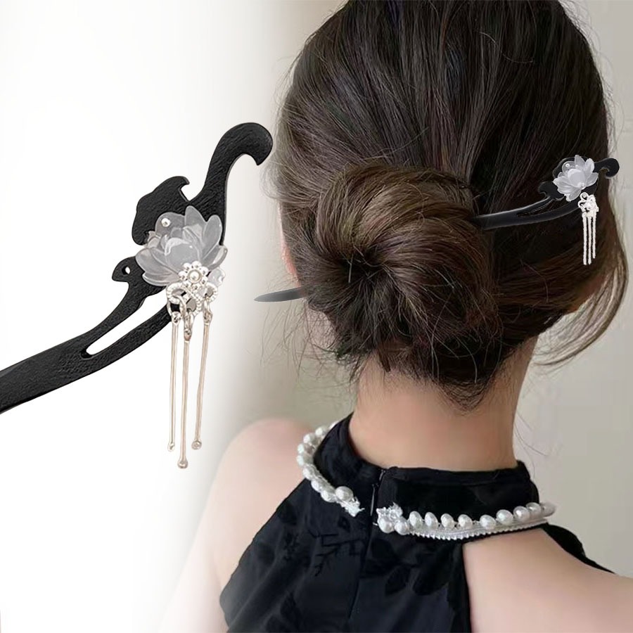 Qinglian พู่ Classy Hairpin Hairpin Cheongsam ม้ากระโปรง Hairpin Step Shaking Hairpin