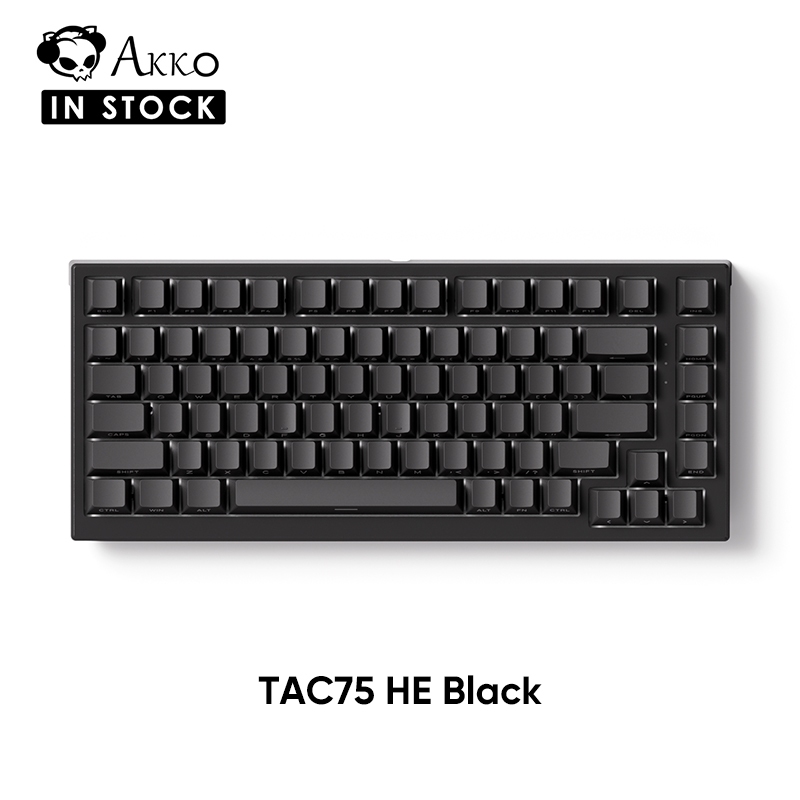 Akko TAC75 HE Black คีย์บอร์ดมีสาย สวิตช์แม่เหล็ก พร้อม SOCD, Rapid Trigger, ARGB และไฟใต้ปุ่มแบบ South-facing