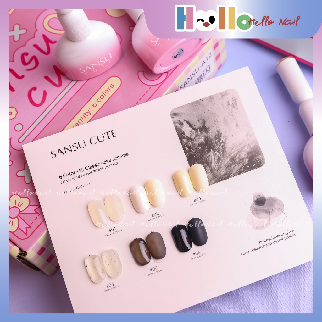 [กรุงเทพฯ พร้อม คลังสินค้า] ซานซู 6 สี คลาสสิค สี ชุดแต่งเล็บ (ฟรีการ์ดระบายสี) ขาว, ดํา, ขาวน้ํานม, ดําใส, ขาวโยเกิร์ต, กาวเปลือกไข่