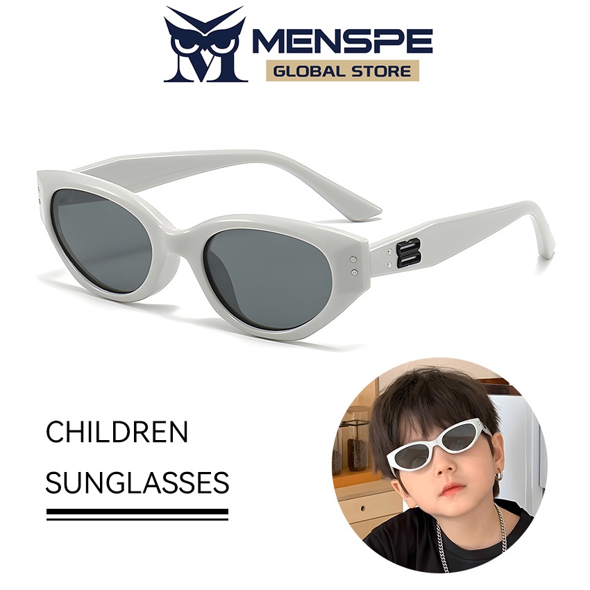 MENSPE แว่นกันแดดโพลาไรซ์เด็ก กรอบสี่เหลี่ยมคลาสสิก ขับรถ UV400 เลนส์ HD ขี่จักรยาน วิ่ง พร้อมกระเป๋าใส่แว่น