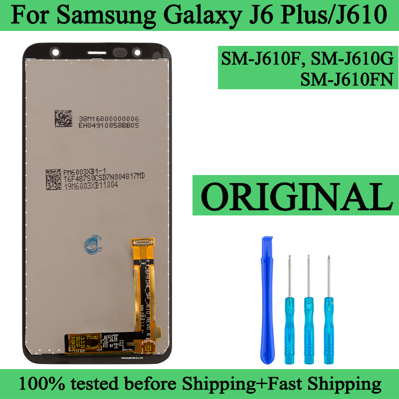 SM-J610F J610G J610FN Lcd พรีเมี่ยมสําหรับ SAM Galaxy J6 Plus จอแสดงผล Touch Screen Digitizer แผงสํา