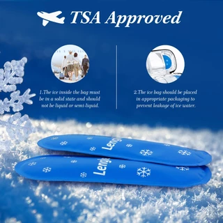 แพ็คน้ําแข็งที่ผ่านการรับรอง TSA - กระเป๋าเดินทางเก็บความเย็นอินซูลิน แพ็คน้ําแข็งสําหรับยาจุดแช่เย็น(2 แพ็ค)