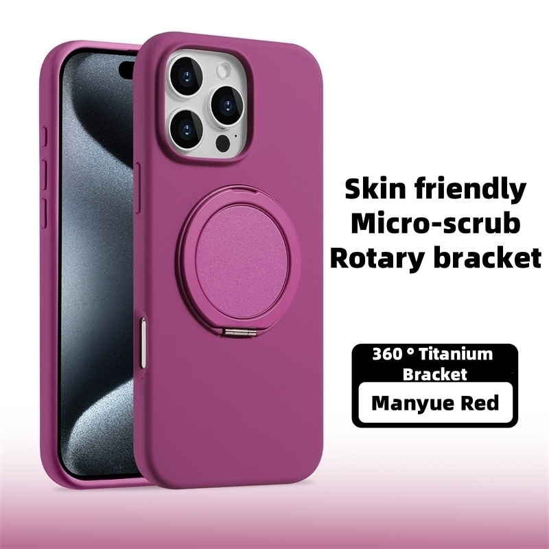 ใหม่ 360 ° ขาตั้งหมุนได้+แม่เหล็กซิลิโคนเหลวเคสโทรศัพท์สําหรับiPhone 16 Pro 16E 12 13 14 15 16 Pro Maxกันกระแทกนุ่มยืดหยุ่นฝาครอบโทรศัพท์ในตัวผ้ากํามะหยี่