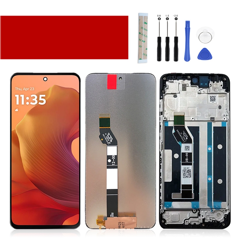 ทดสอบ 100% 6.67 สําหรับ Motorola Moto G05 จอแสดงผล LCD Touch Screen Digitizer Assembly Replacement P