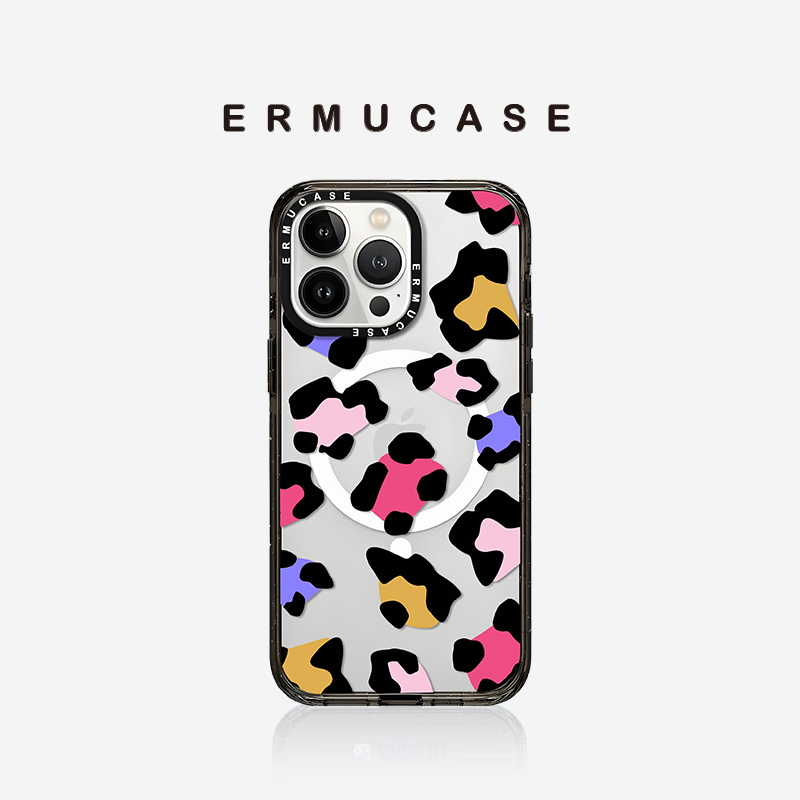 เหมาะสําหรับ IPhone 13 14 15 16 Pro Max กันกระแทกแม่เหล็กส่วนบุคคลเคสโทรศัพท์-Abstract Art Zebra ดอกไม้แฟชั่นเสือดาวพิมพ์สไตล์รวมกัน