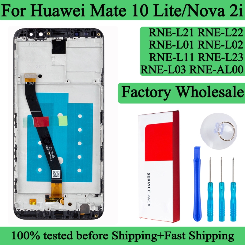 RNE-L21 RNE-L22 สําหรับ HW Mate 10 Lite จอแสดงผลทดสอบหน้าจอแผงสัมผัส Digitizer อะไหล่ RNE-L01 RNE-L0