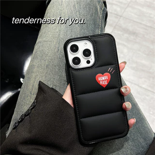 HUMAN MADE classics Simple love label hard shell Down Jacketเคสโทรศัพท์เหมาะสําหรับIPhone17 AIR 16 16Pro 16PM Plus 15 15P 15PM 14 14P 13 13P 13PM 12 12PM 11 11P 11P 11PM X XR 7P