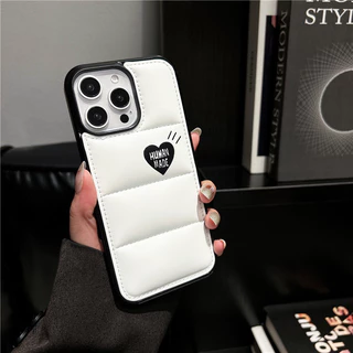 HUMAN MADE classics Simple love label hard shell Down Jacketเคสโทรศัพท์เหมาะสําหรับIPhone17 AIR 16 16Pro 16PM Plus 15 15P 15PM 14 14P 13 13P 13PM 12 12PM 11 11P 11P 11PM X XR 7P