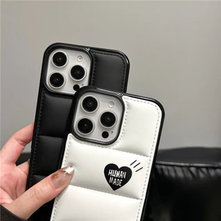 HUMAN MADE classics Simple love label hard shell Down Jacketเคสโทรศัพท์เหมาะสําหรับIPhone17 AIR 16 16Pro 16PM Plus 15 15P 15PM 14 14P 13 13P 13PM 12 12PM 11 11P 11P 11PM X XR 7P