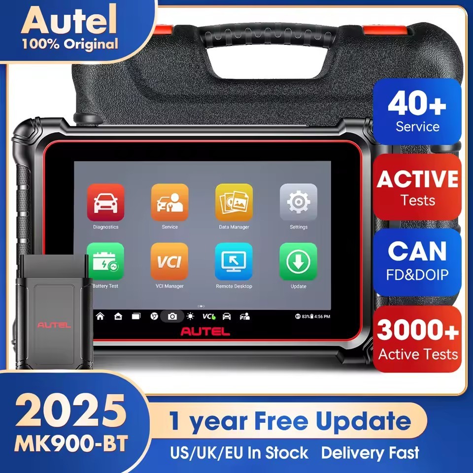 Autel MaxiCOM MK900BT MK900-BT Auto Car Scanner CAN FD/ DOIP อัปการ์ดของ MK900 MK808BT พร้อมบริการ 4