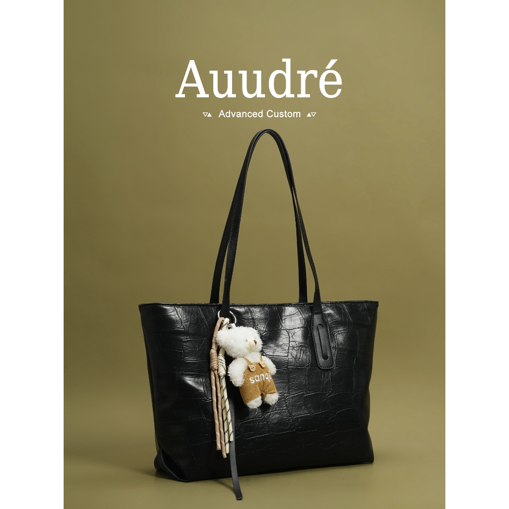 Auure กระเป๋าความจุขนาดใหญ่หญิงแฟชั่น All-Match Commuter Shoulder Tote Bag