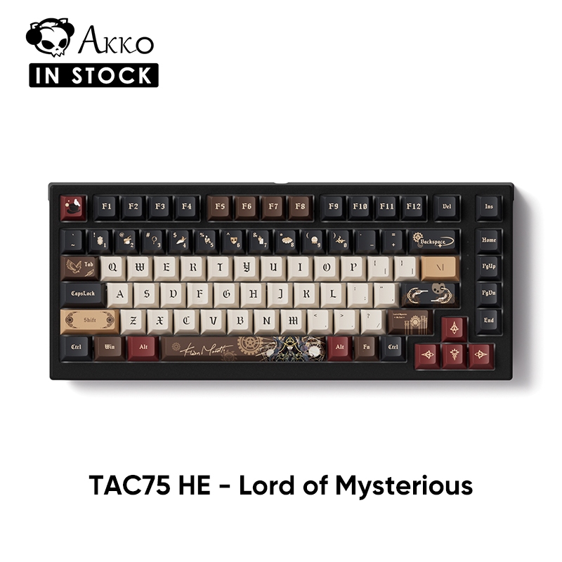 Akko TAC75 HE – แป้นพิมพ์สวิตช์แม่เหล็กแบบมีสายของลอร์ดออฟลึกลับพร้อม SOCD, ทริกเกอร์อย่างรวดเร็ว, ARGB, LED หันหน้าไปทางทิศใต้