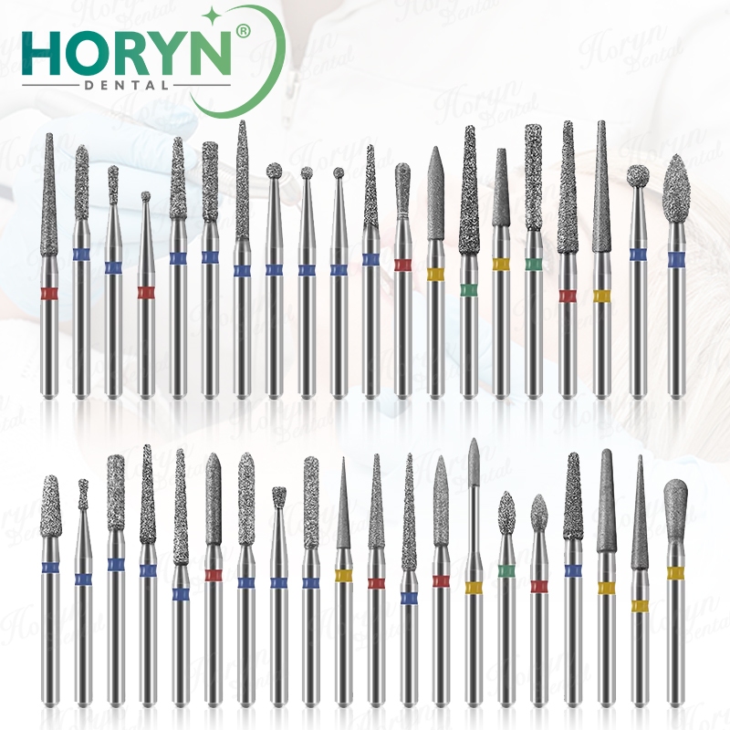 10 ชิ้นทันตกรรมเพชร Burs สําหรับ Handpiece ความเร็วสูงทันตกรรมบรรจุ Palatal และ Occlusal Reduction Cavity/Crown เตรียม
