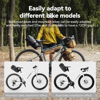 【TH Delivery】Qunature ขายึดต่อท้ายกระเป๋าจักรยาน ขายึดแบบยืดหยุ่น ปรับได้ สำหรับ Bikepacking ขายึดน้ำหนักเบา มั่นคง อุปกรณ์เสริมจักรยานเสือภูเขา จักรยานเสือหมอบ