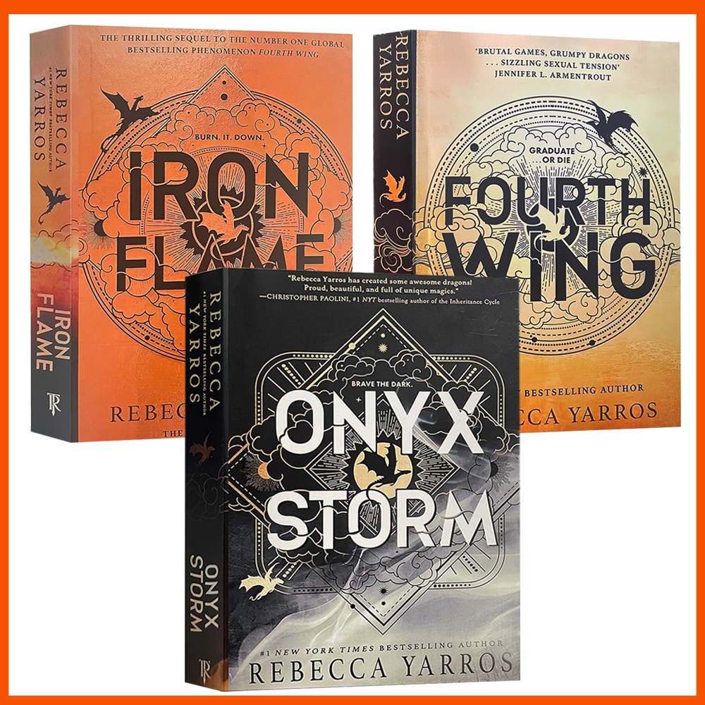 ชุดรวมหนังสือชุด Empyrean โดย Rebecca Yarros (Fourth Wing, Iron Flame,Onyx Storm) หนังสือภาษาอังกฤษป