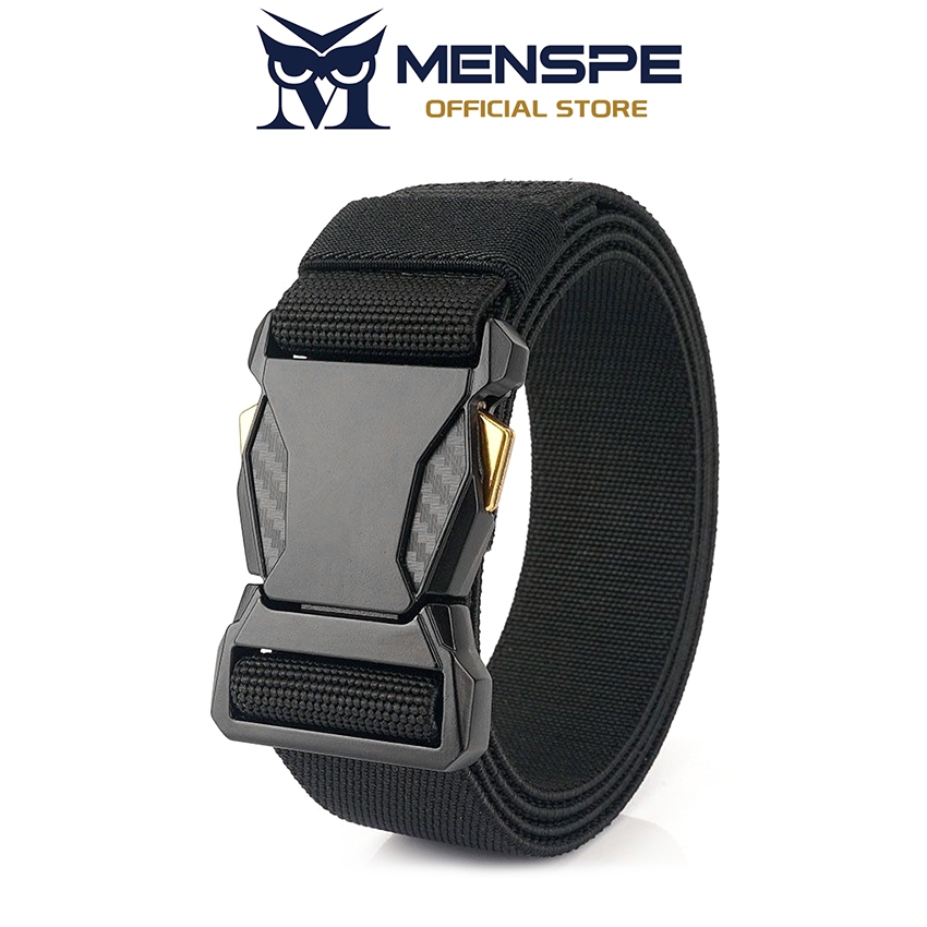 MENSPE เข็มขัดผ้าบทยุทธวิธีสำหรับผู้ชาย พร้อมเข็มขัดเสริมฟรี เหมาะสำหรับกีฬาและใช้กลางแจ้ง