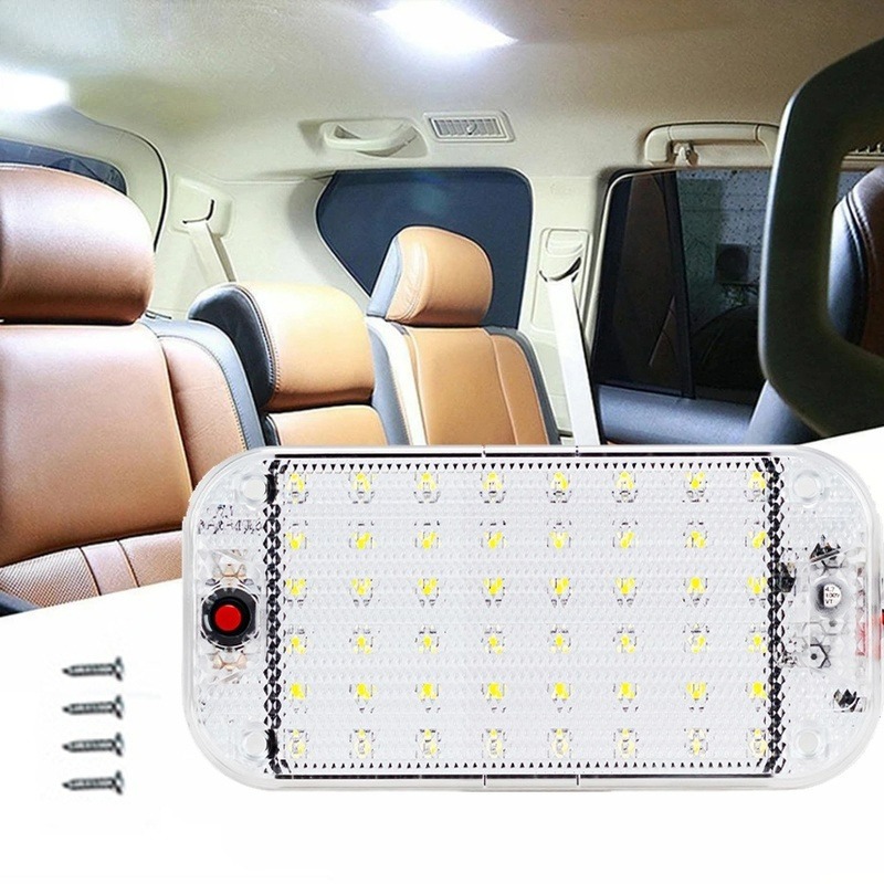 48 LED 12V-24V แผงไฟ/ความสว่างสูงภายในรถโคมไฟอ่านหนังสือสําหรับ Van รถบรรทุก RV เรือ Camper ไฟ Strip