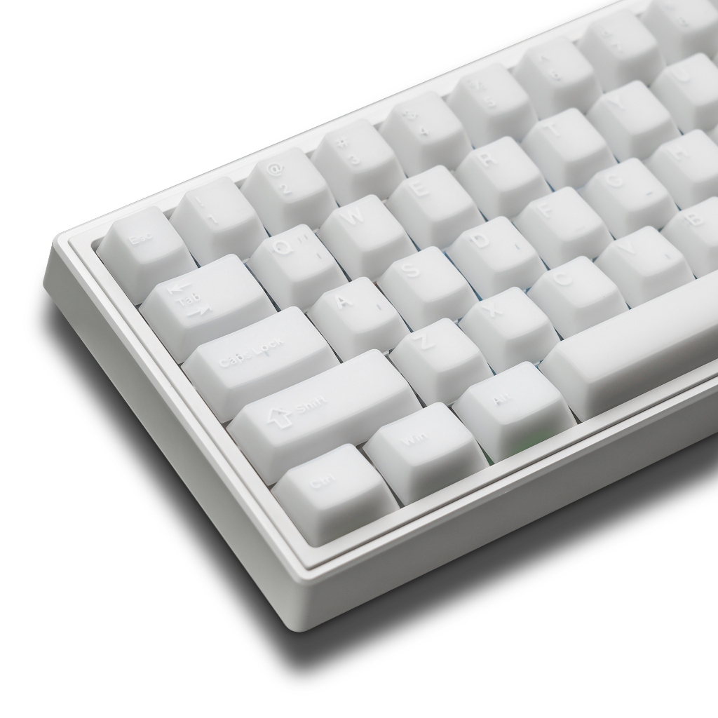 Womier Cube หยกสีขาว Keycaps 121 คีย์ Double-Shot โปร่งแสง Shine ผ่านโปรไฟล์เชอร์รี่ PBT Keycap ชุด