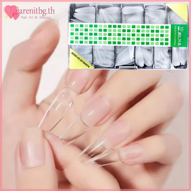 Renbg เล็บปลอม แบบใส 500 ชิ้น ต่อกล่อง TH