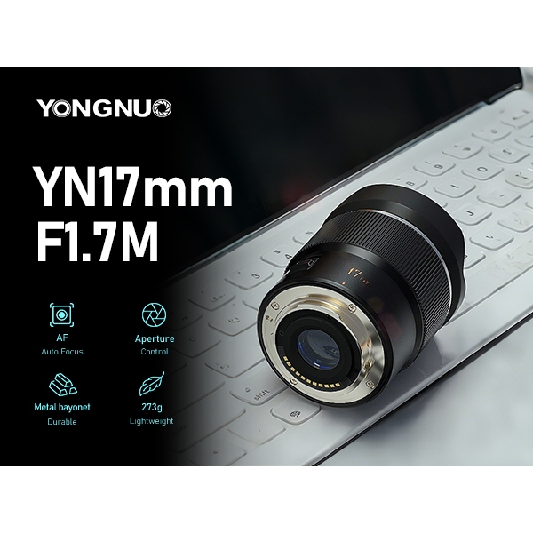 YONGNUO YN17mm F1.7M Auto Focus Standard Prime Lens, Mirrorless Micro Four Thirds