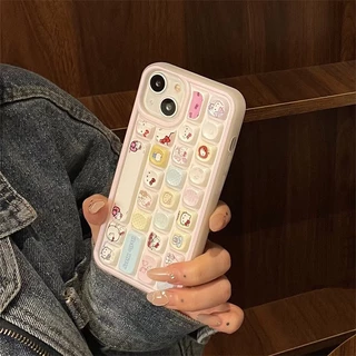 Insน่ารักการ์ตูนGirly kt Cat 3Dคีย์บอร์ดเนื้อเคสโทรศัพท์สําหรับiPhone 16 Pro Max 15 Promax 11 12 13 mini 14Plus 11 Pro Max X XS XR XS Max 7 8 7Plusกันกระแทกปลอกนุ่ม