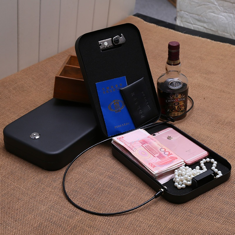 กล่องเซฟเก็บปืนและของมีค่า แบบพกพาในรถยนต์ ตู้นิรภัย ตู้เซฟในรถยนต์ มีรหัสล็อค พร้อมส่งจากไทย