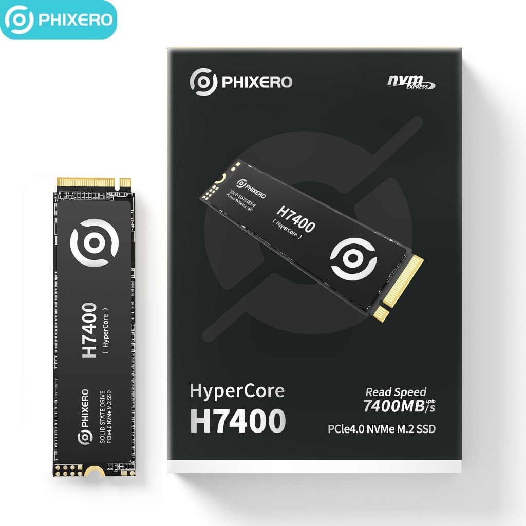 PHIXERO SSD 2TB M.2 2280 NVME SSD PCIe Gen4x4 อ่าน 7400MB/s TLC ภายใน Solid State Drive สําหรับแล็ปท