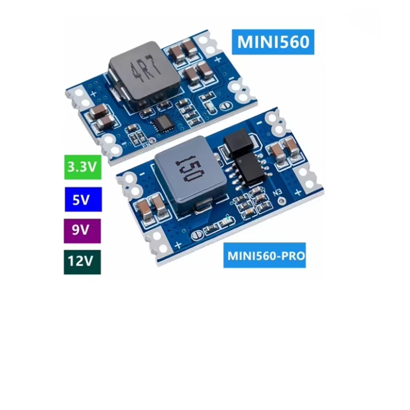 Mini560 / Pro 5A เอาท์พุตประสิทธิภาพสูง 3.3V 5V 9V 12V สเต็ปดาวน์ DC-DC แปลงแรงดันไฟฟ้า ควบคุมบั๊ก เสถียร Mini560 5A โมดูลพาว