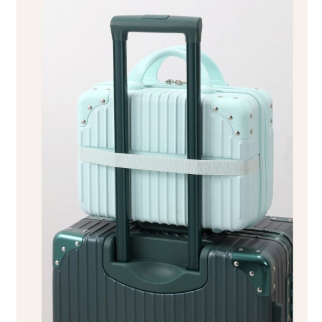 【สต็อกไทยพร้อมส่ง】กระเป๋าเดินทาง ขนาด14/18นิ้ว กระเป๋าลากขึ้นเครื่อง น้ำหนักเบา ล้อหมุนได้360องศา มีที่วางแก้ว สไตล์เกาหลี - รูปที่ 3