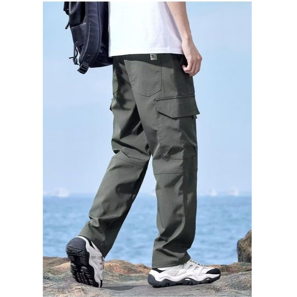 พร้อมส่ง COD กางเกงคาร์โก้ผู้ชาย  ทรงหลวม ผ้าทนต่อการขัดถูกันน้ำป้องกันคราบต่อต้านการฉีกขาด เข้ากับทุกการแต่งกาย แฟชั่น - รูปที่ 2