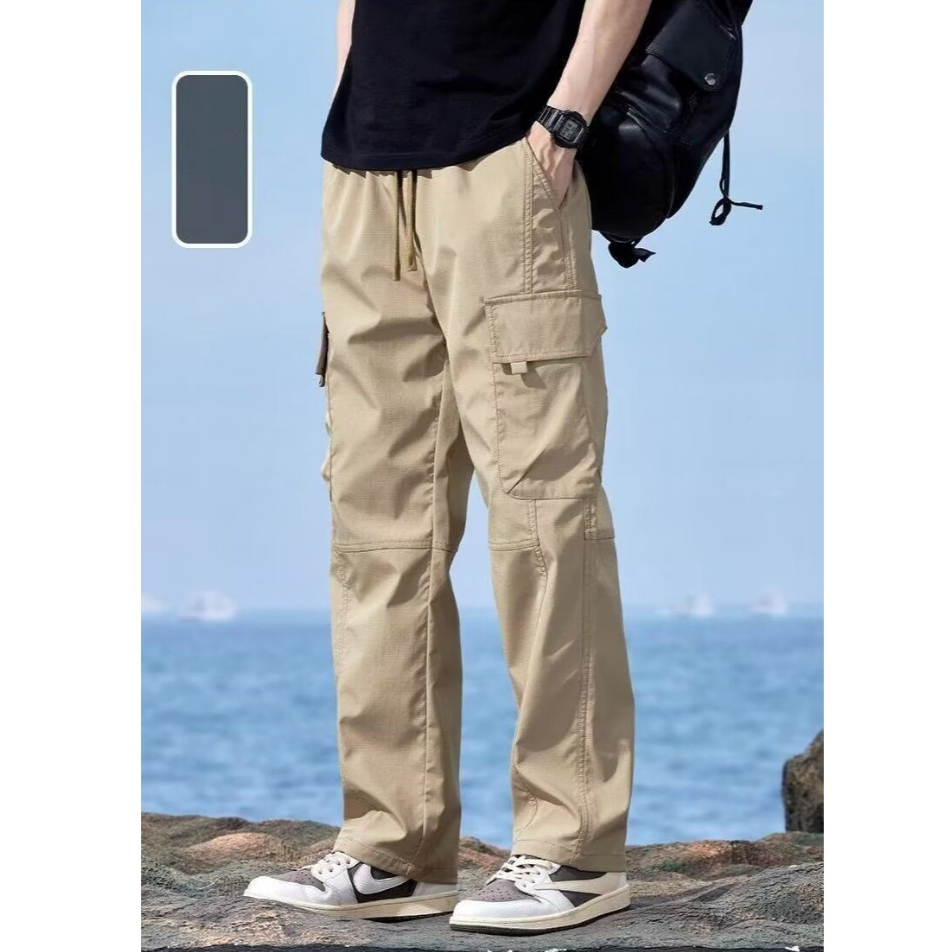 พร้อมส่ง COD กางเกงคาร์โก้ผู้ชาย  ทรงหลวม ผ้าทนต่อการขัดถูกันน้ำป้องกันคราบต่อต้านการฉีกขาด เข้ากับทุกการแต่งกาย แฟชั่น - รูปที่ 5