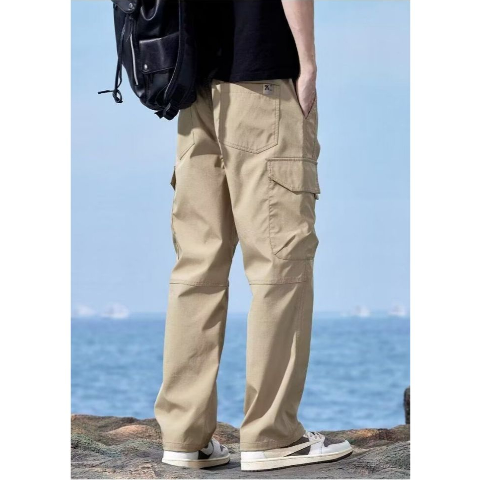 พร้อมส่ง COD กางเกงคาร์โก้ผู้ชาย  ทรงหลวม ผ้าทนต่อการขัดถูกันน้ำป้องกันคราบต่อต้านการฉีกขาด เข้ากับทุกการแต่งกาย แฟชั่น - รูปที่ 7