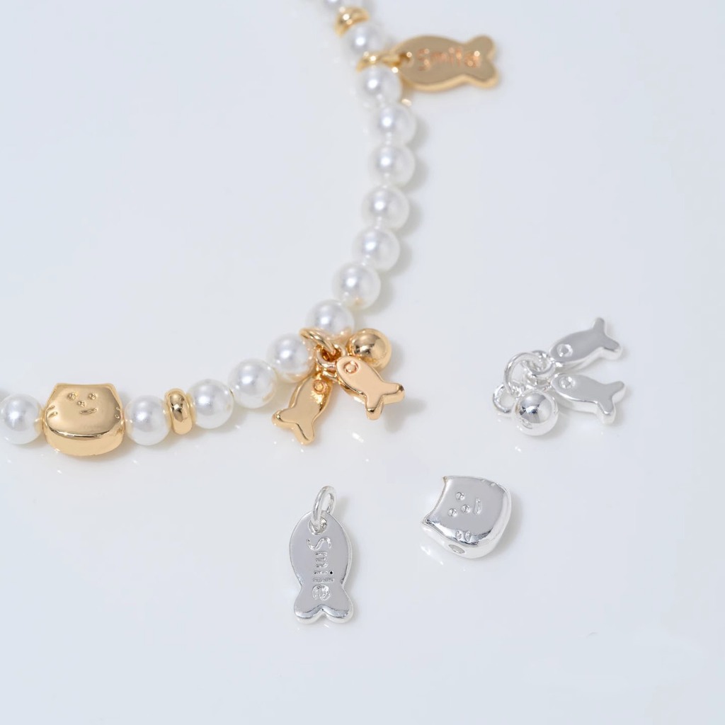 3pcs 8pcs 14K Gold-Plated Cat Spacer ลูกปัดสำหรับ DIY สร้อยคอและสร้อยข้อมือ